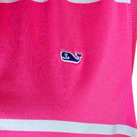 Vineyard Vines Womens Pink Striped Sleeveless Polo Shirt Size Large - Picture 3 of 6